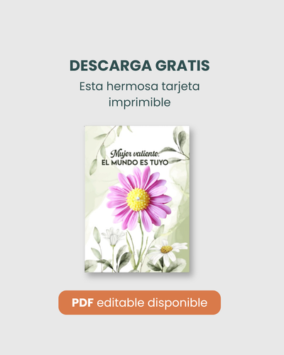 Tarjeta flor solitaria