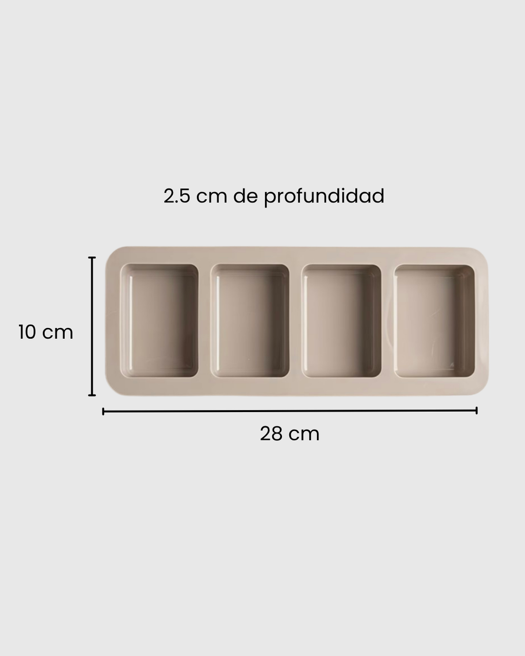 Molde de Silicona Rectangular – 4 Cavidades