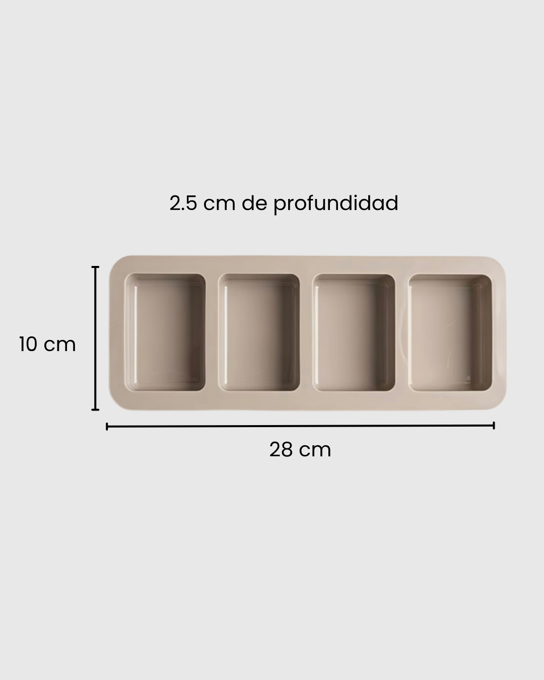 Molde de Silicona Rectangular – 4 Cavidades