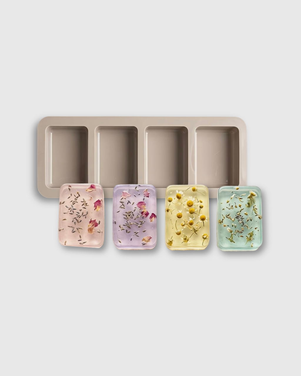 Molde de Silicona Rectangular – 4 Cavidades