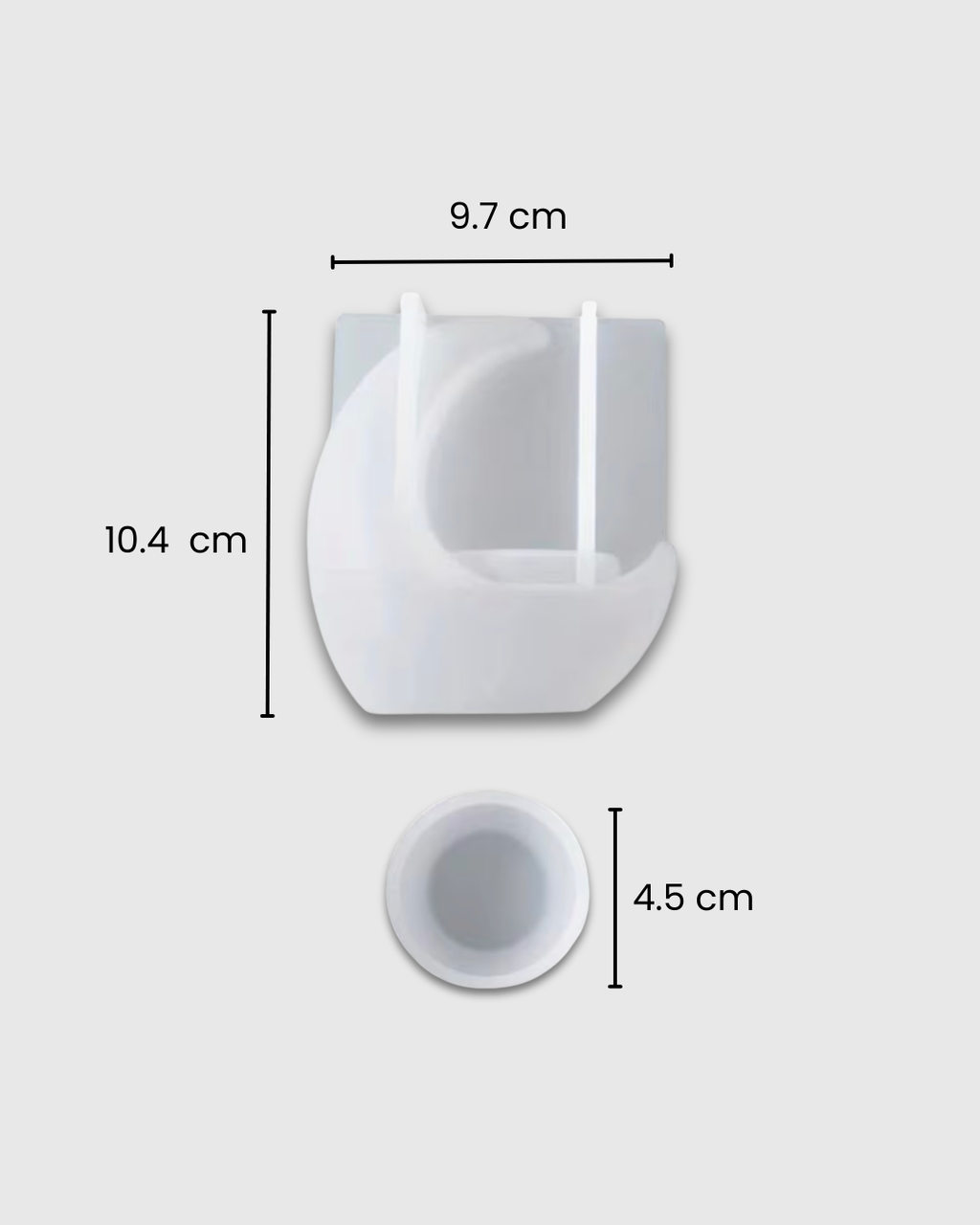 Molde de Silicona Porta Vela en Forma de Luna