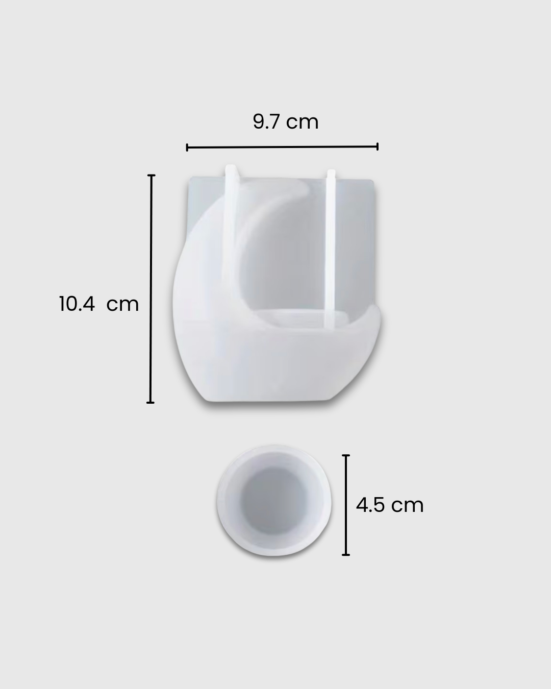 Molde de Silicona Porta Vela en Forma de Luna