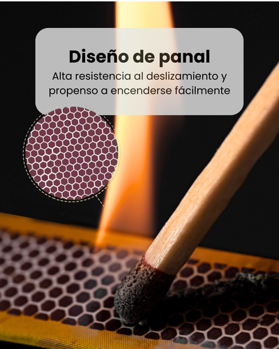 papel diseño panal para encender fosforos