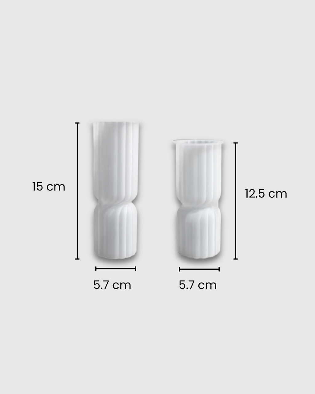 Molde de Silicona para Velas Columnas Acanaladas – Set x2