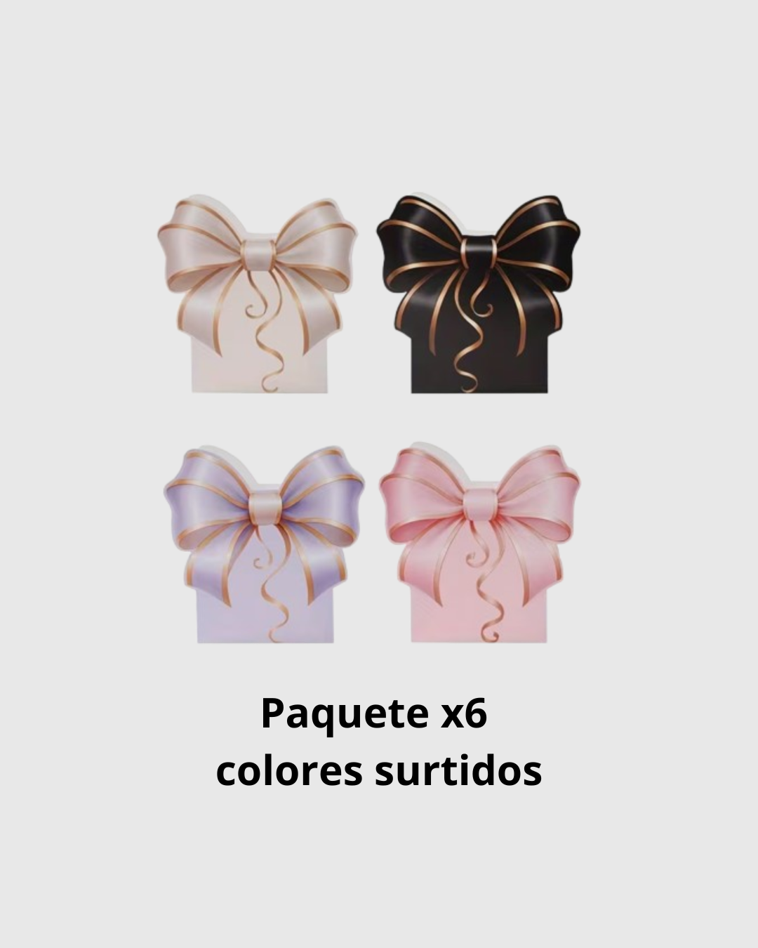 Paquete x6 Cajas de Regalo con Diseño de Lazo