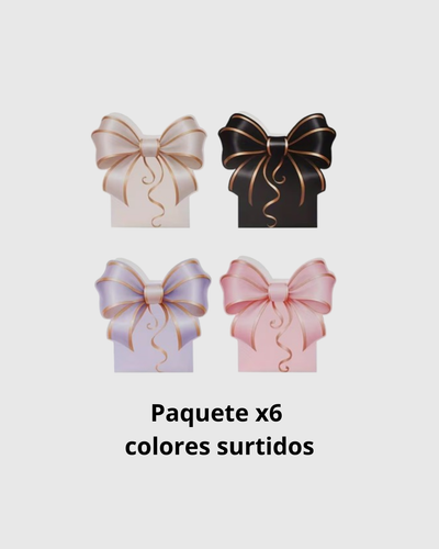 Paquete x6 Cajas de Regalo con Diseño de Lazo