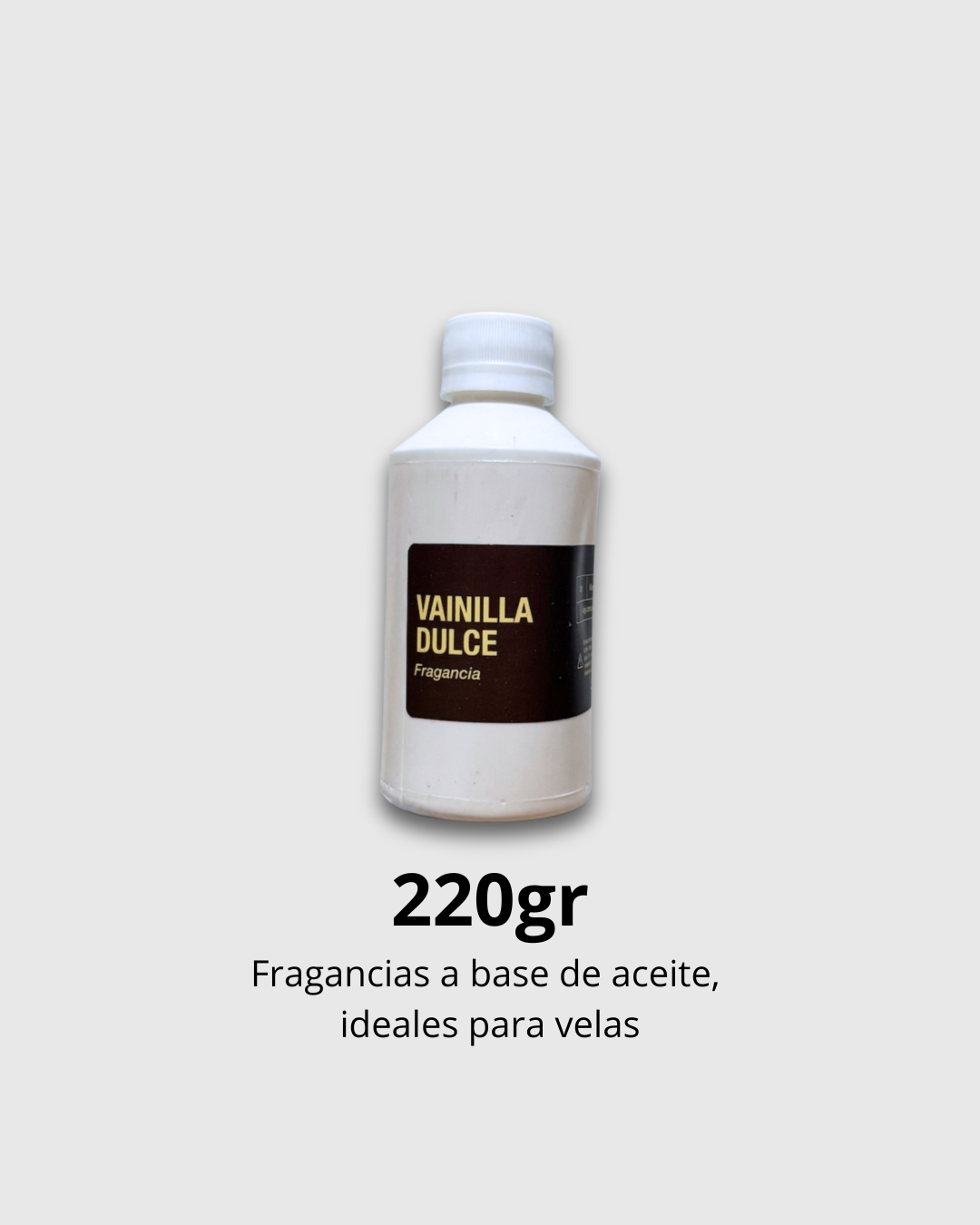 Fragancia premium:  Vainilla Dulce 220gr