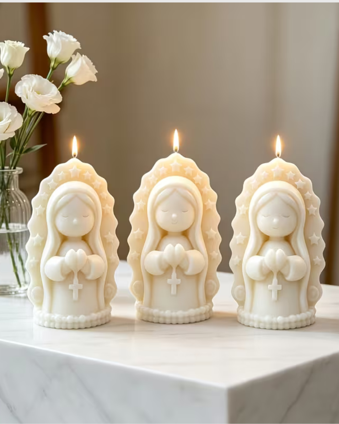 Molde de silicona Virgen del Rosario 2
