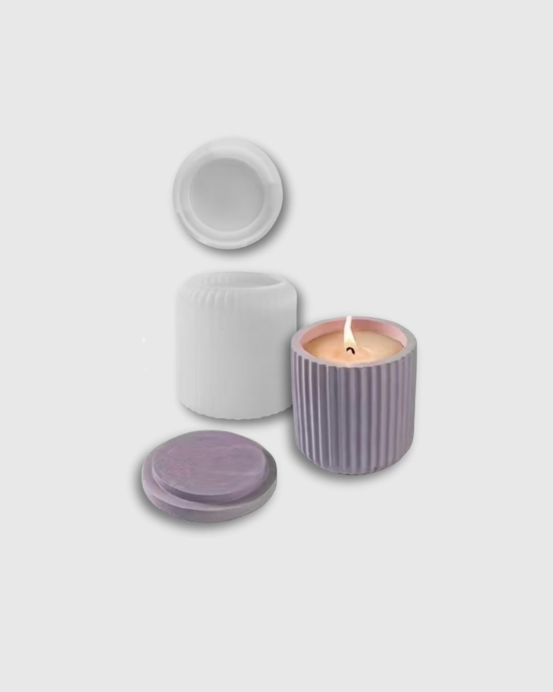 Molde de Silicona para Recipiente Grande a Rayas