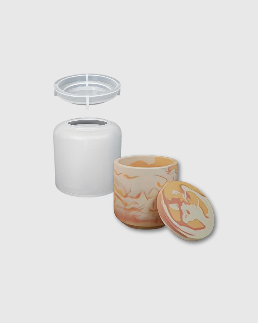 Molde de Silicona para Recipiente Grande Liso