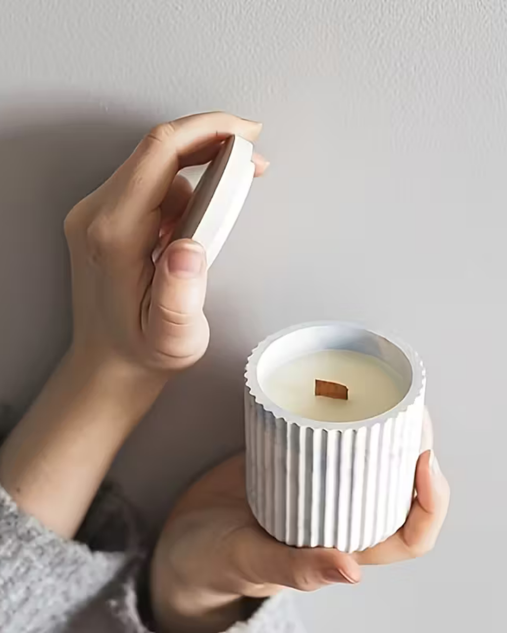 Molde de Silicona para Recipiente Grande a Rayas