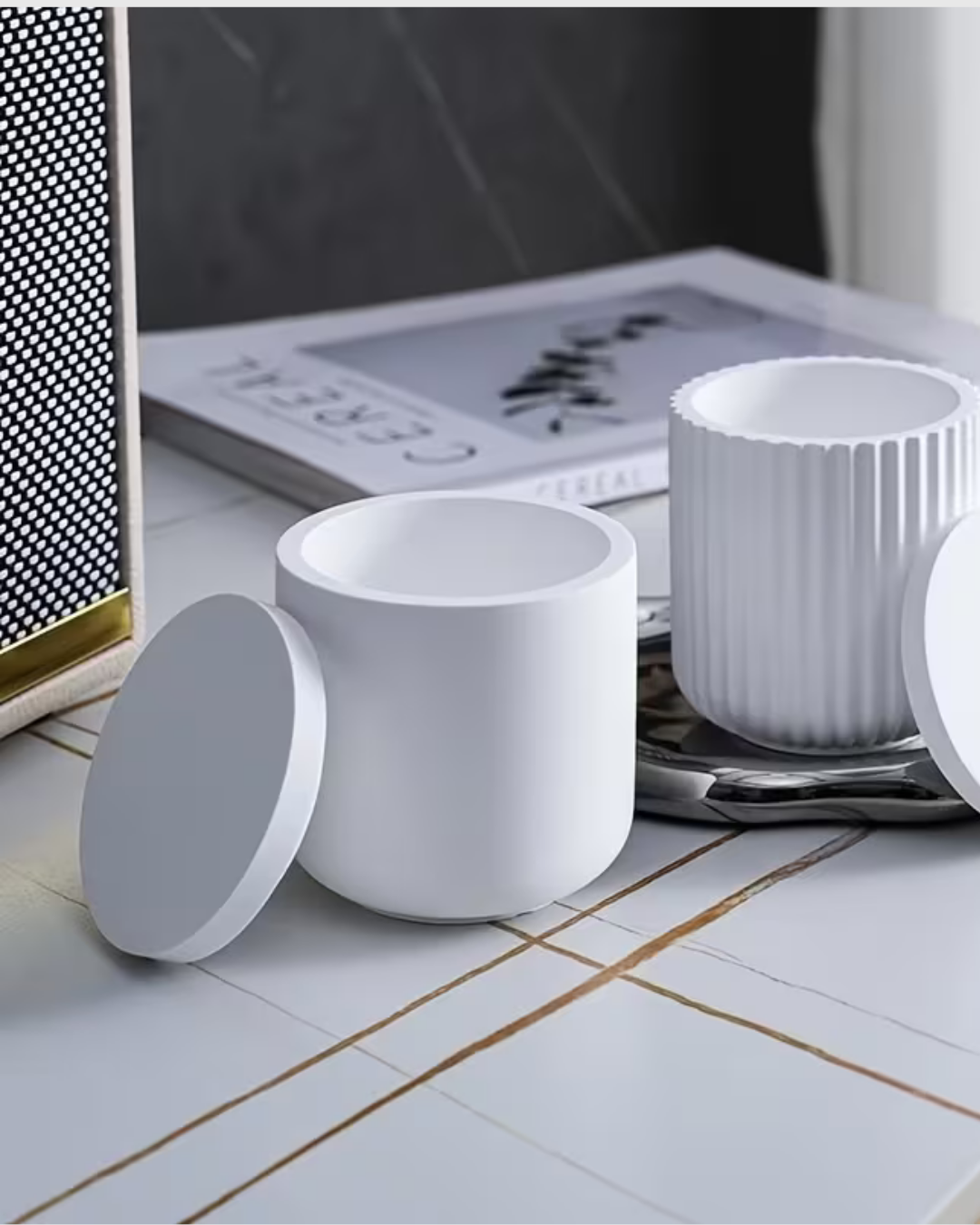 Molde de Silicona para Recipiente Grande Liso