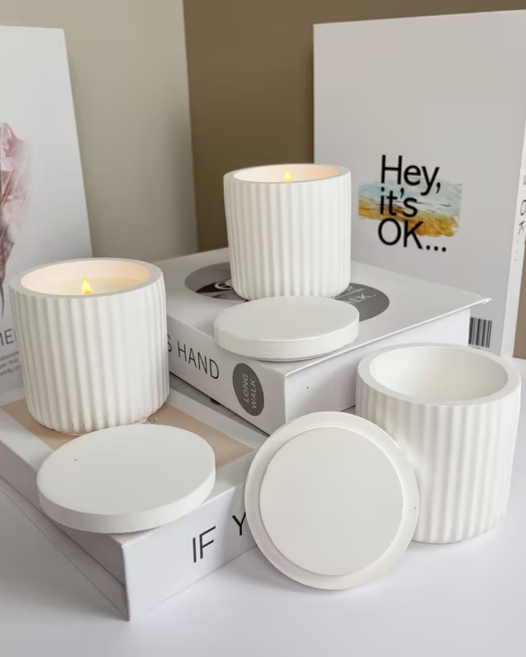 Molde de Silicona para Recipiente Grande a Rayas