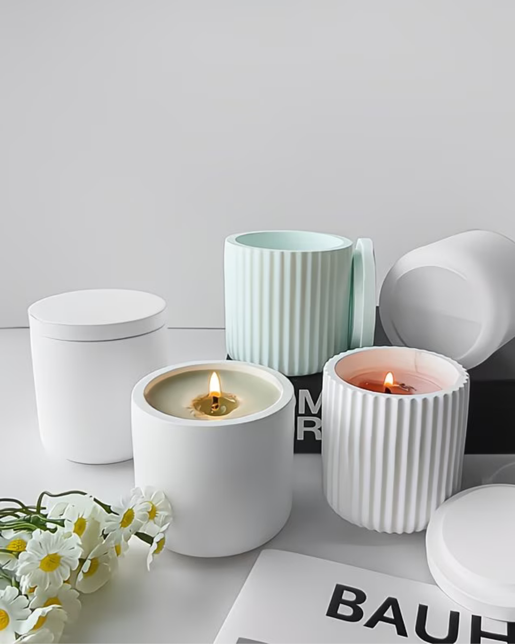 Molde de Silicona para Recipiente Grande Liso