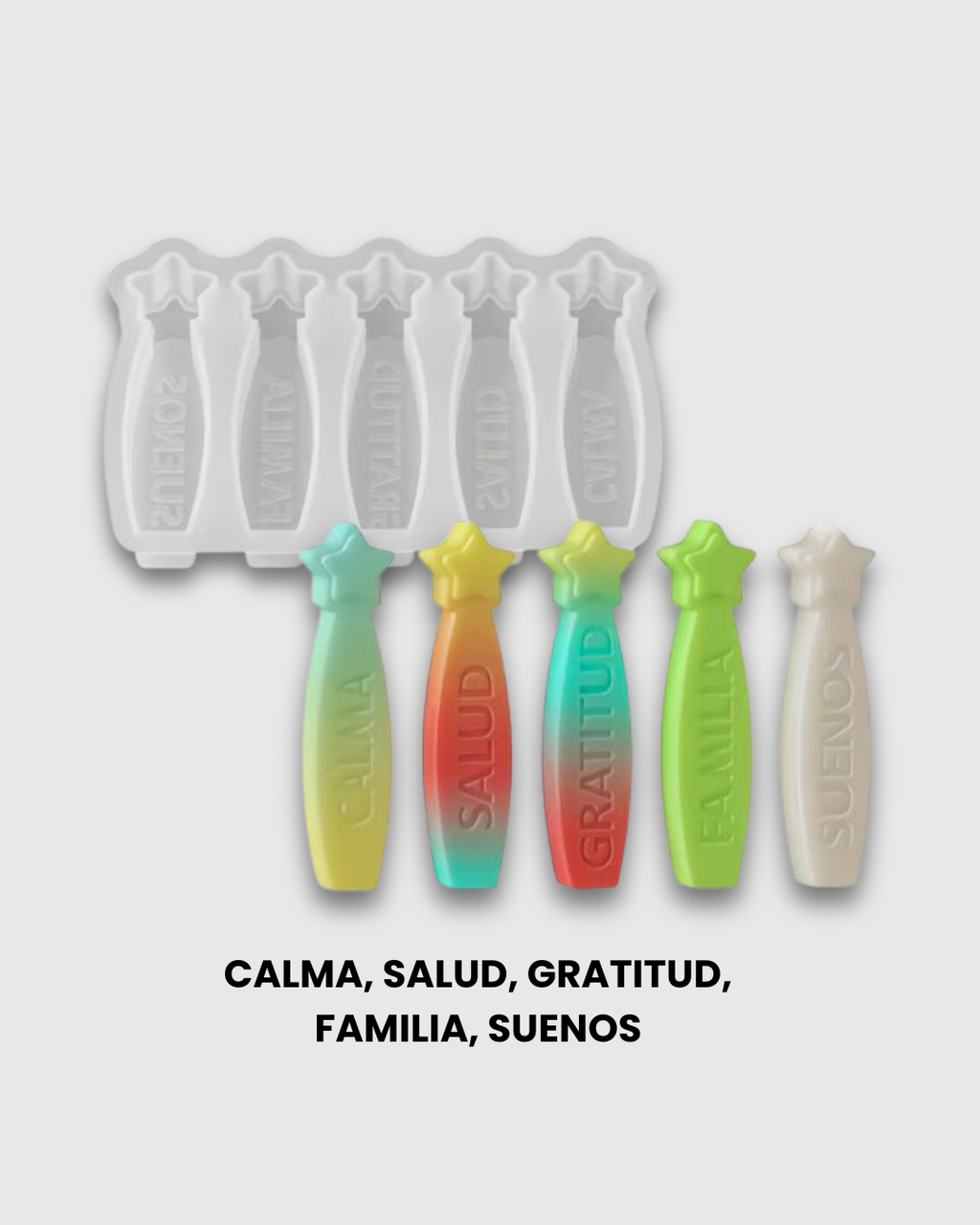 Molde de Silicona x5 Velas Pequeñas de Deseos 2