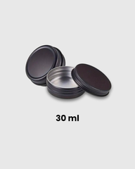 Frascos de aluminio negros con tapa de rosca 30 ml