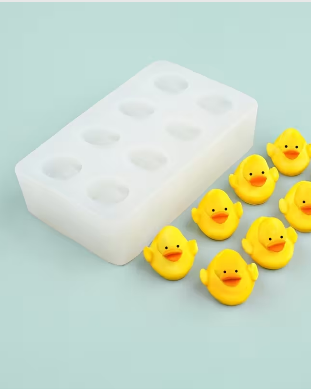 Molde de silicona mini patos (8 cavidades)