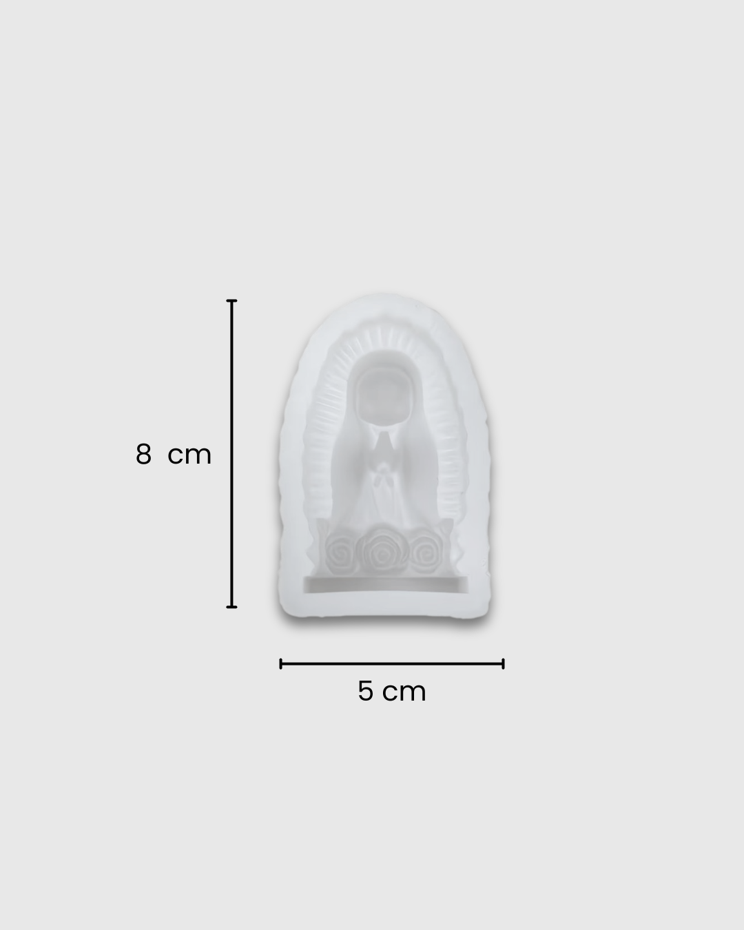 Molde de Silicona Virgen Niña con Flores