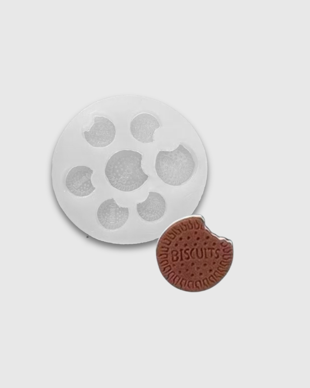 Molde de silicona mini galletas mordidas