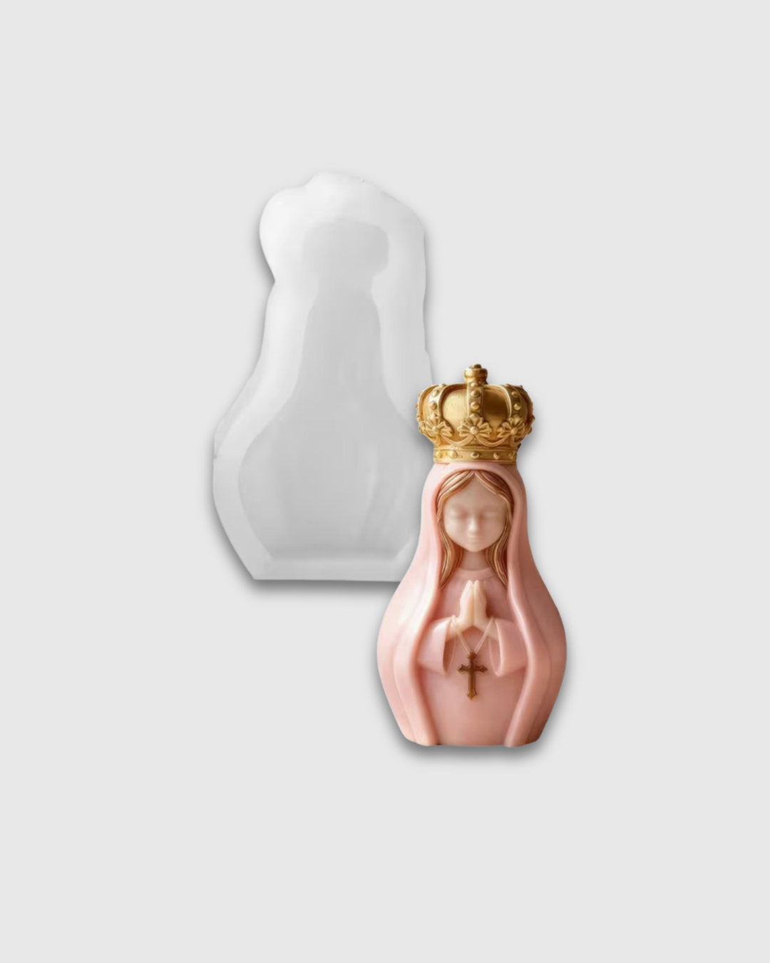 Molde de Silicona Virgen con Corona