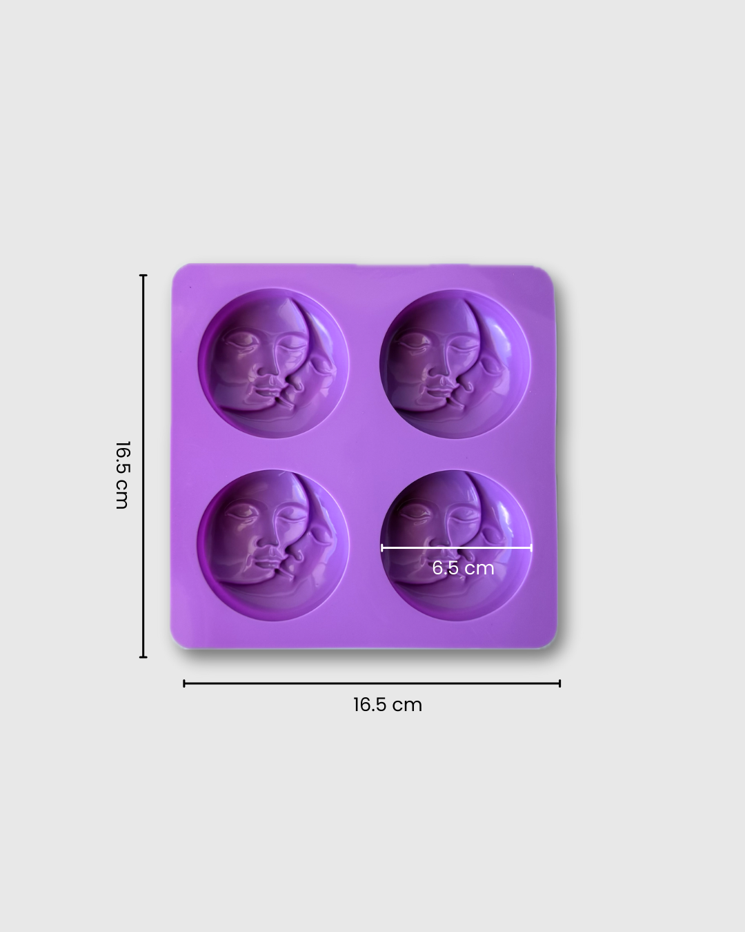 molde silicona para velas forma de sol y la luna