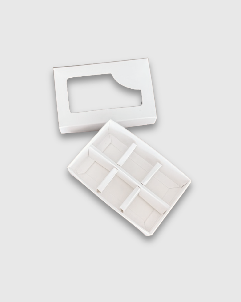 Pack 10 cajas blanca de 6 compartimientos