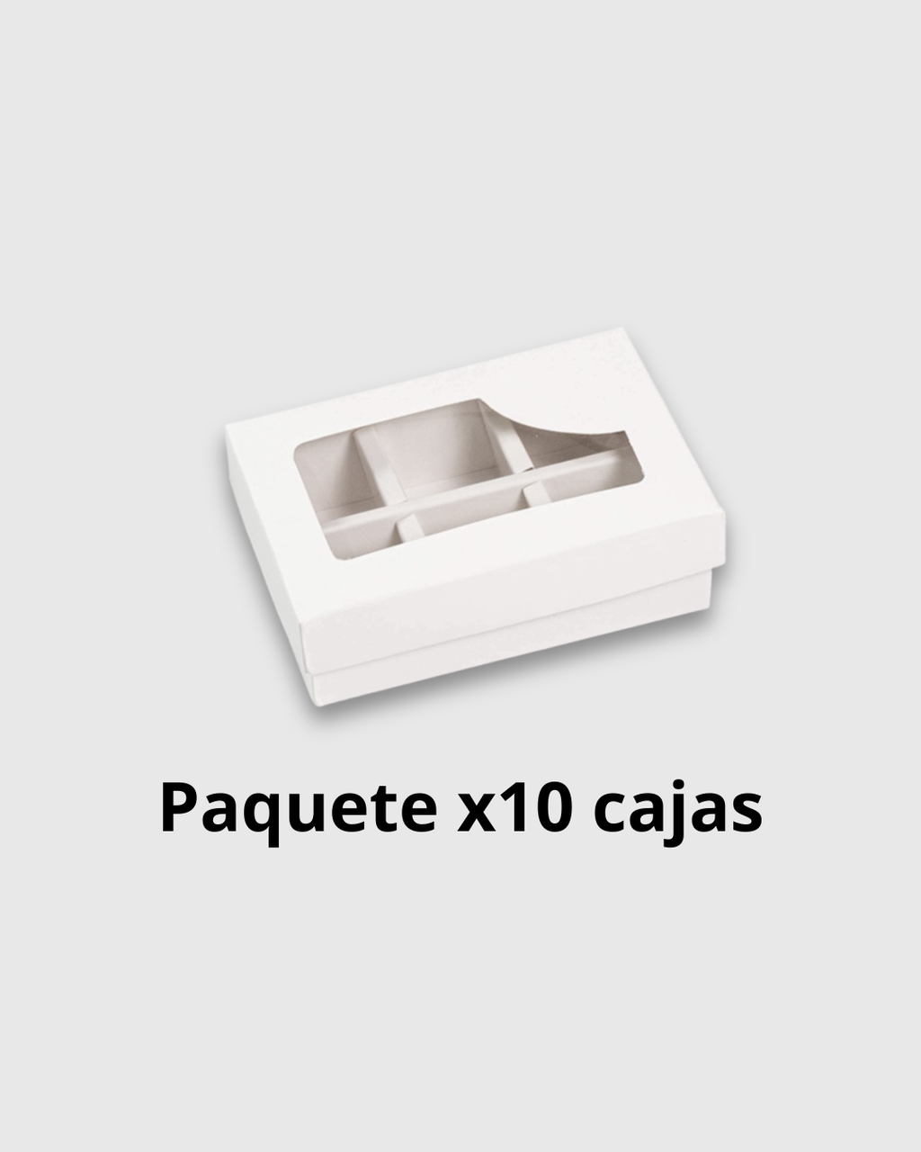 Pack 10 cajas blanca de 6 compartimientos