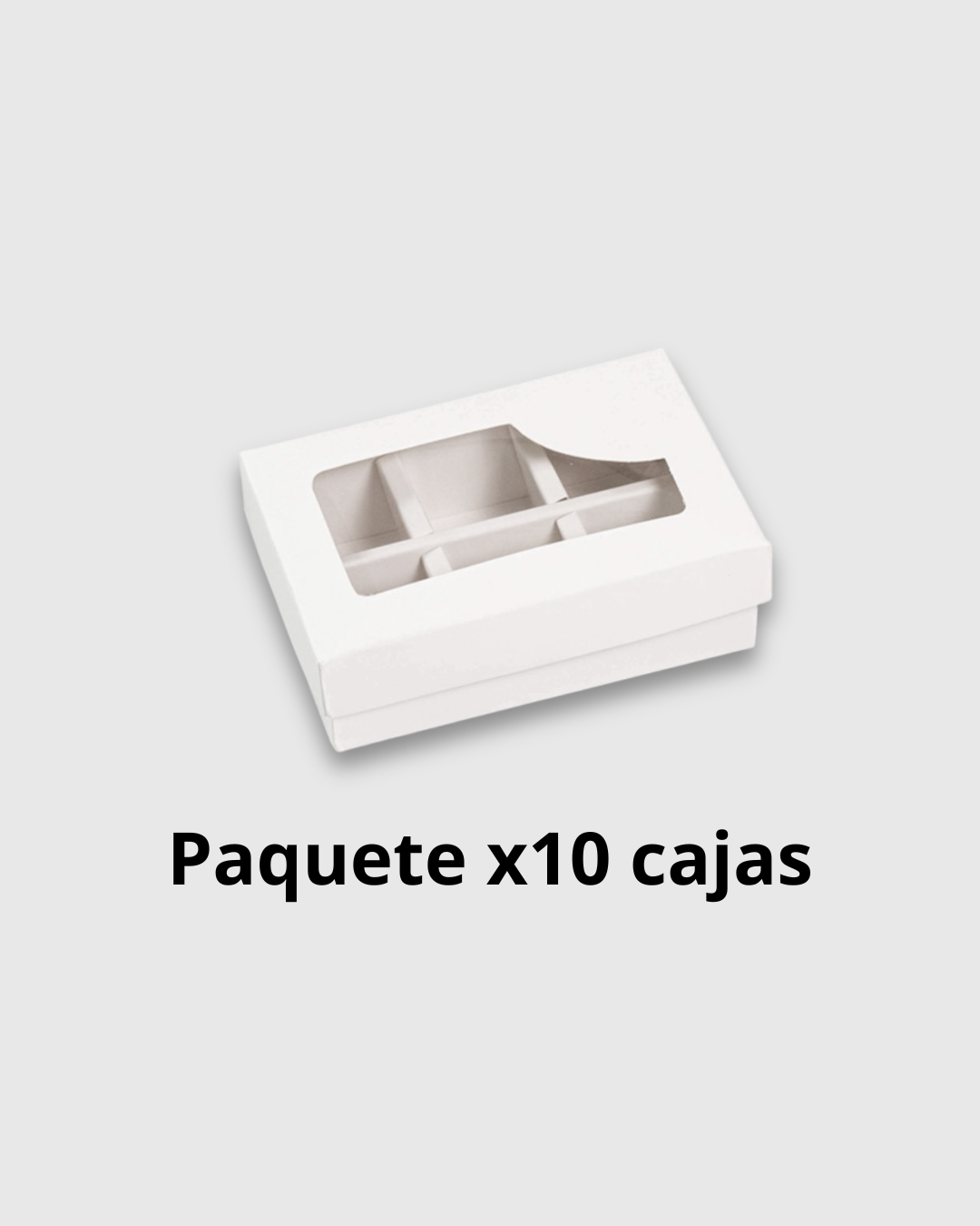 Pack 10 cajas blanca de 6 compartimientos