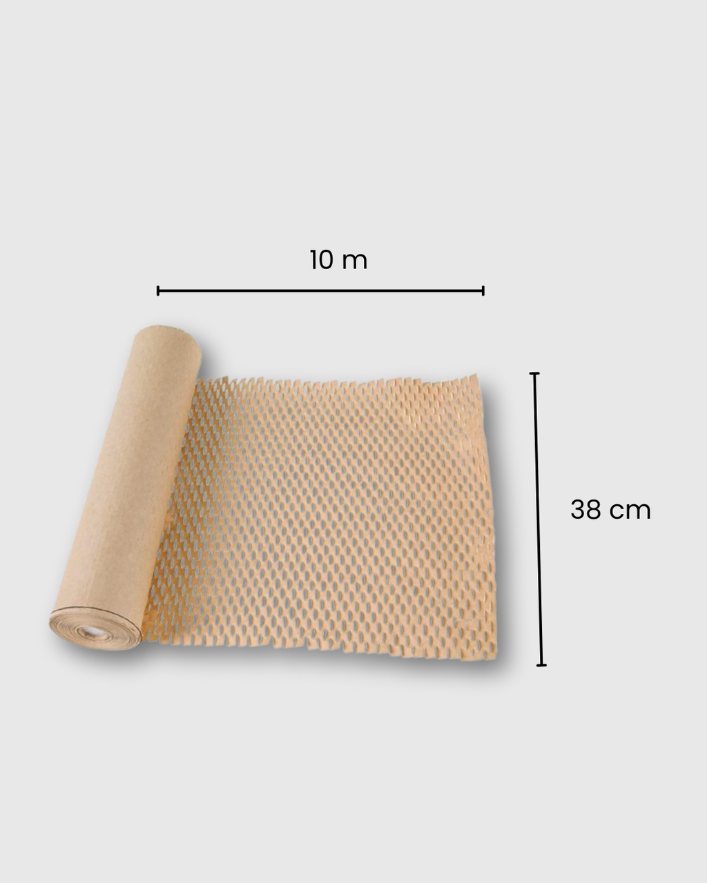 Rollo De Papel Kraft Acolchado De Panal De Abeja 38cmx10m