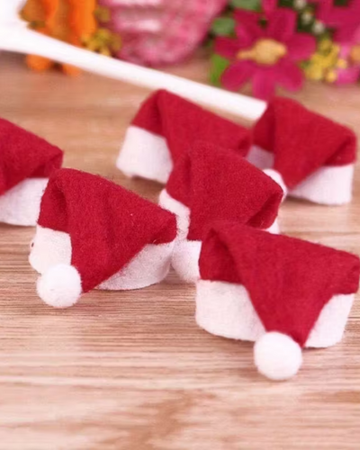 Mini Gorros de Navidad para Decorar