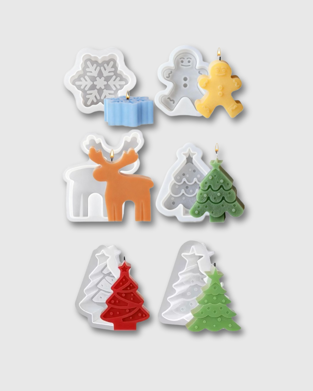 molde silicona navideño