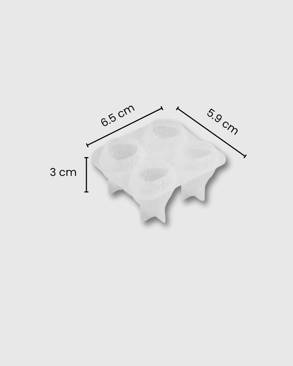 Molde de silicona en forma de fresa (x4 cavidades)