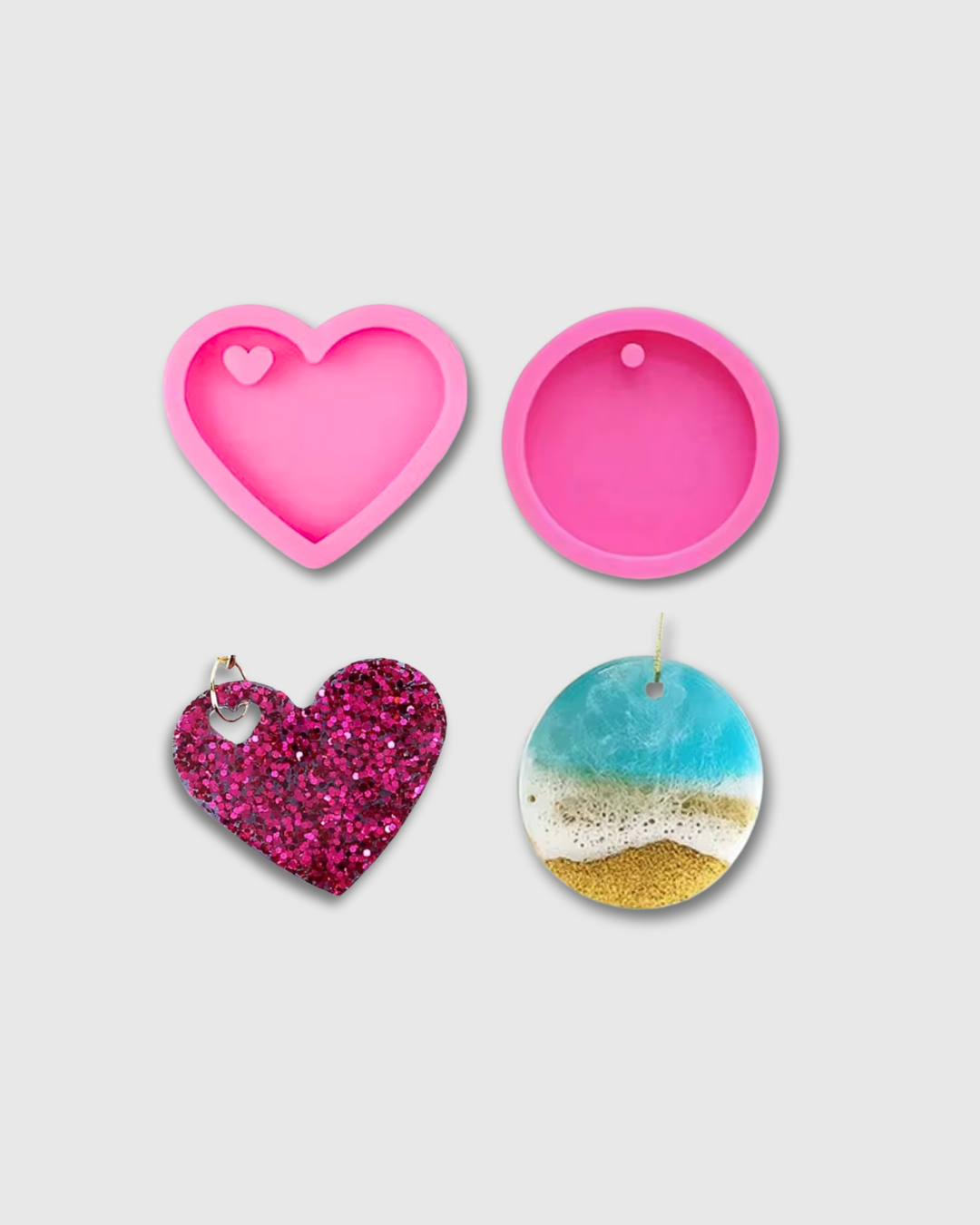 Set de 2 Moldes de Silicona para Resina