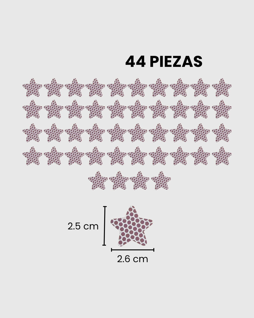 44 piezas de papel adhesivo para encender fósforos - Estrellas