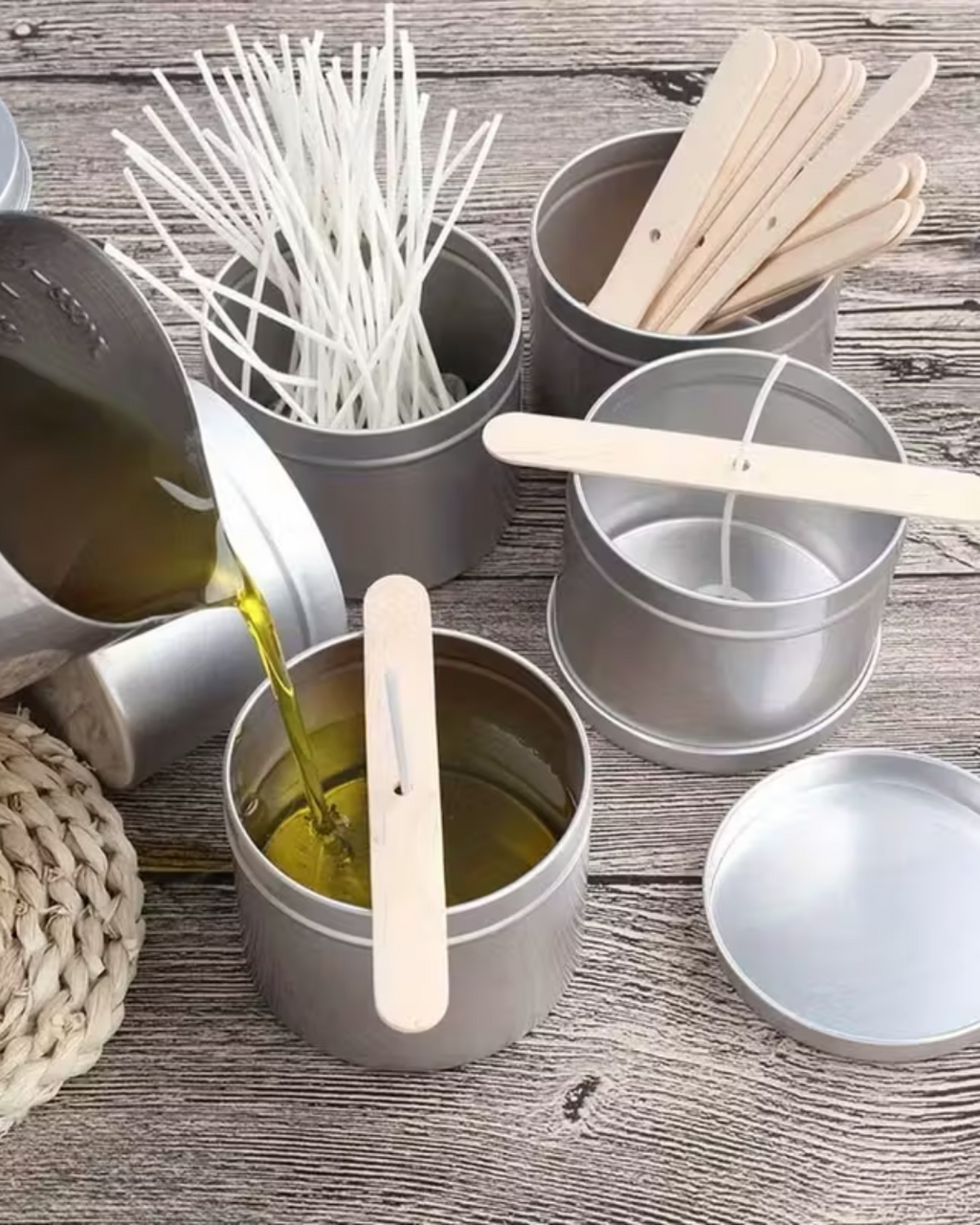 frasco para hacer velas, cosmeticos, manualidades