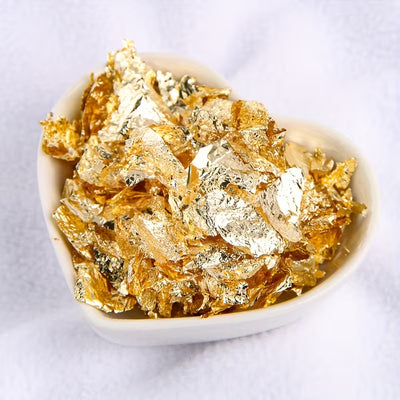 Piezas de Papel Dorado con Lámina