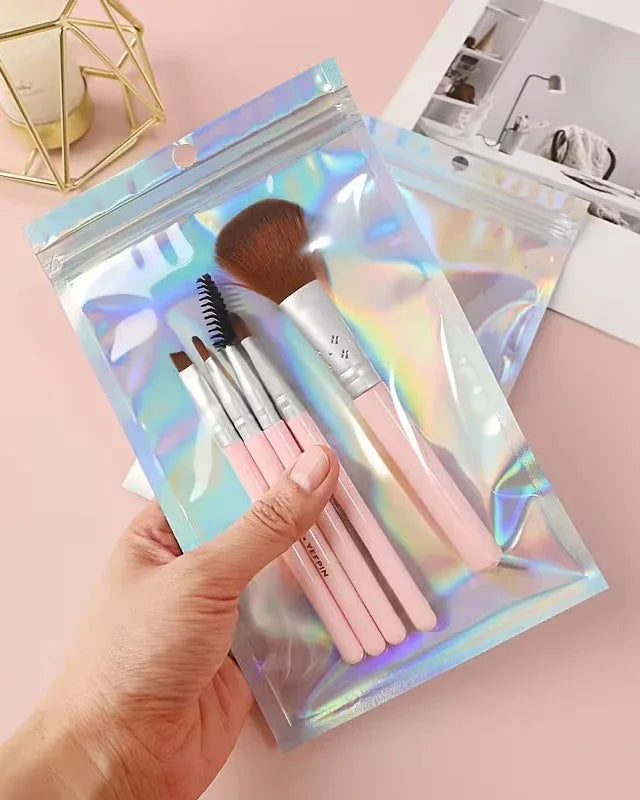 Bolsas Holográficas Resellables – Cierre Hermético Ziplock para Almacenamiento y Presentación