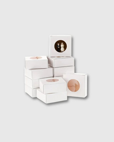 Caja pequeña blanca 8x8x3 cm