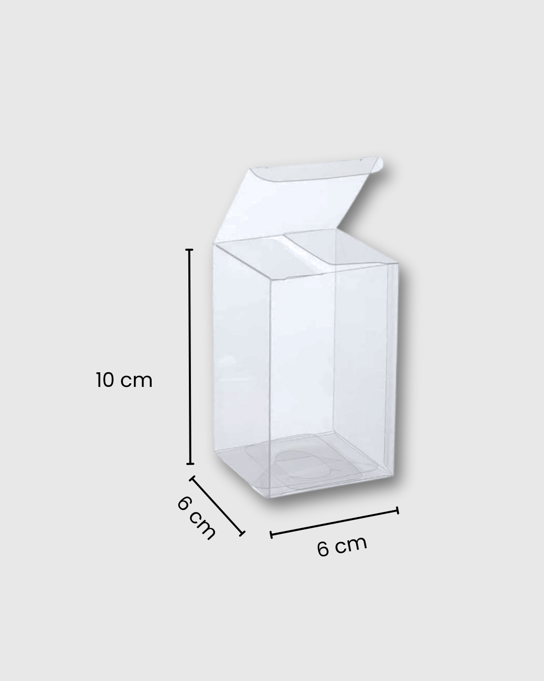 Caja de acetato 6x6x10