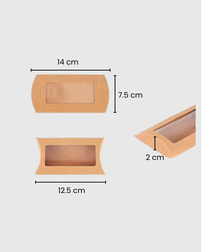 Cajas de regalo tipo almohada con ventana