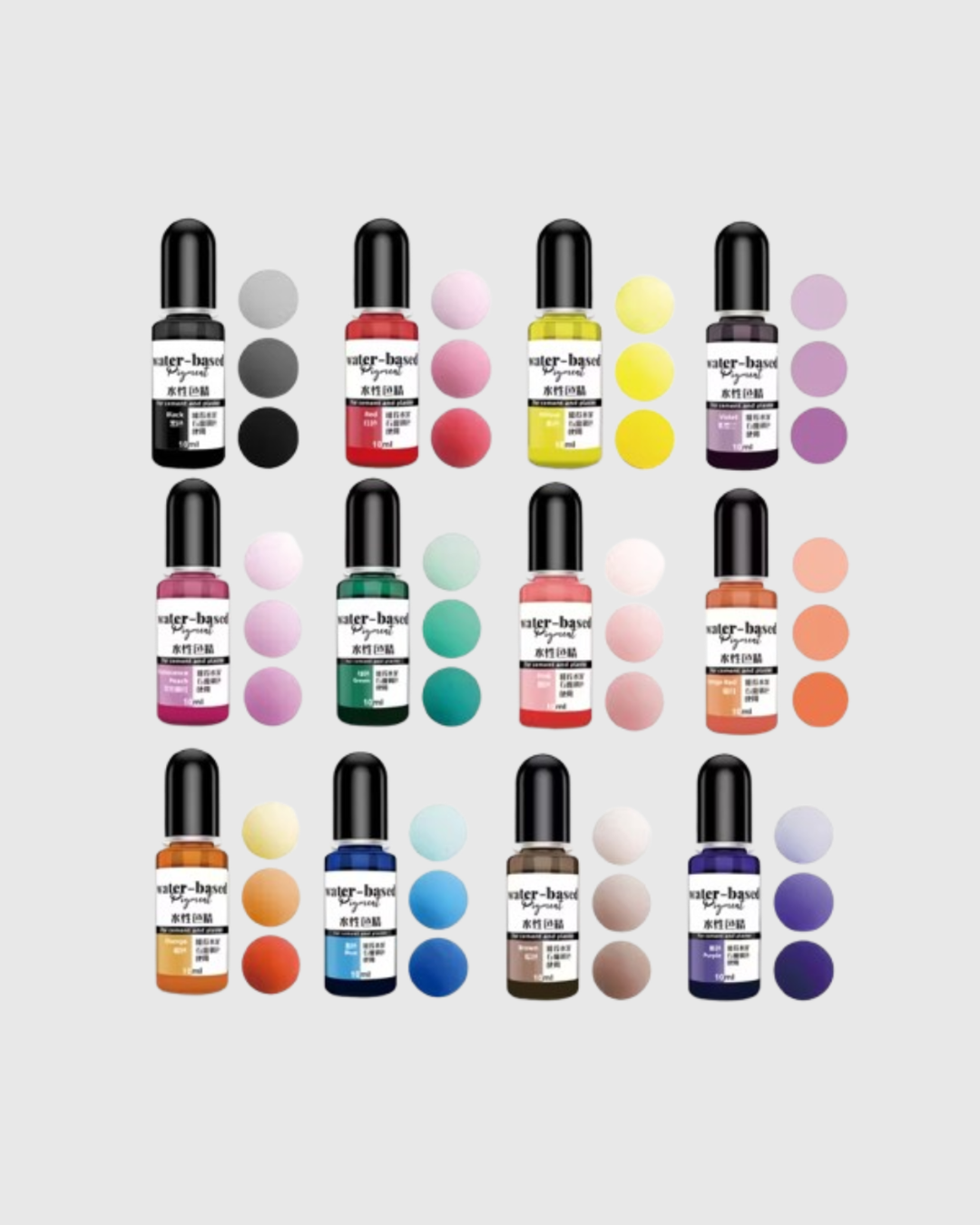 Set de 12 Pigmentos Líquidos para Resina y Yeso