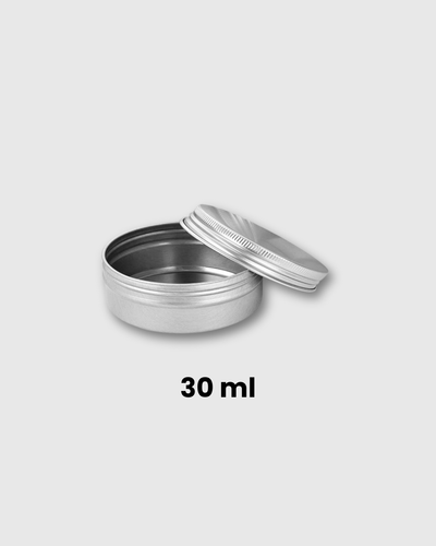 Frascos de aluminio plateados con tapa de rosca 30 ml