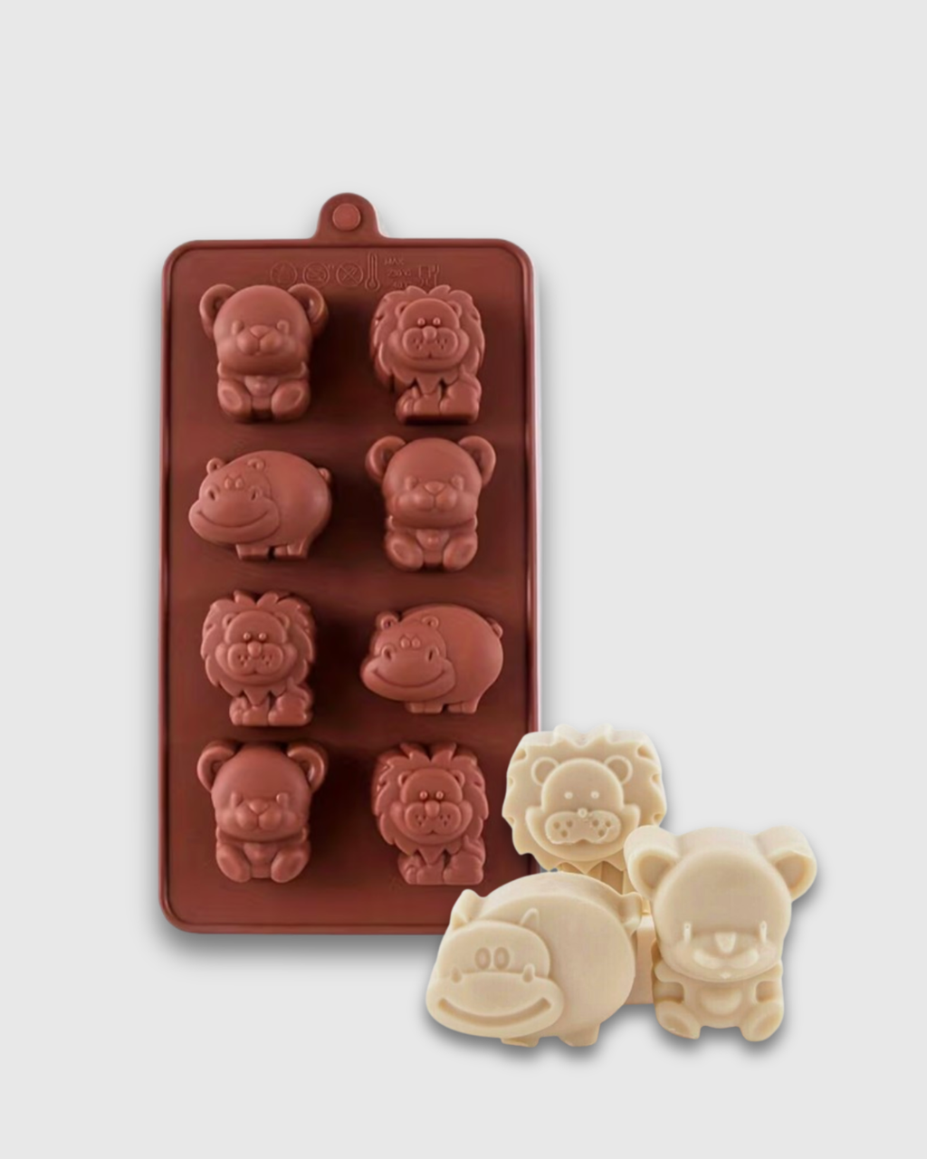 Molde de Silicona Animales x 8 Cavidades