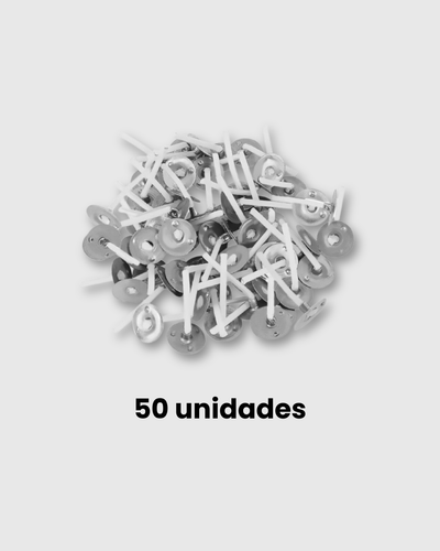 Pabilos con base de aluminio – 50 unidades (2.6cm)