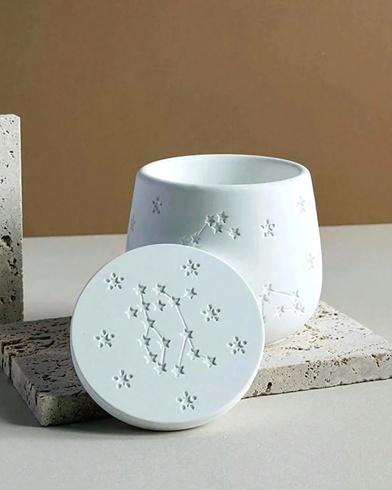 molde de silicona recipiente yeso