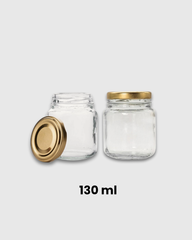 Envase de vidrio 130 ml con tapa metálica